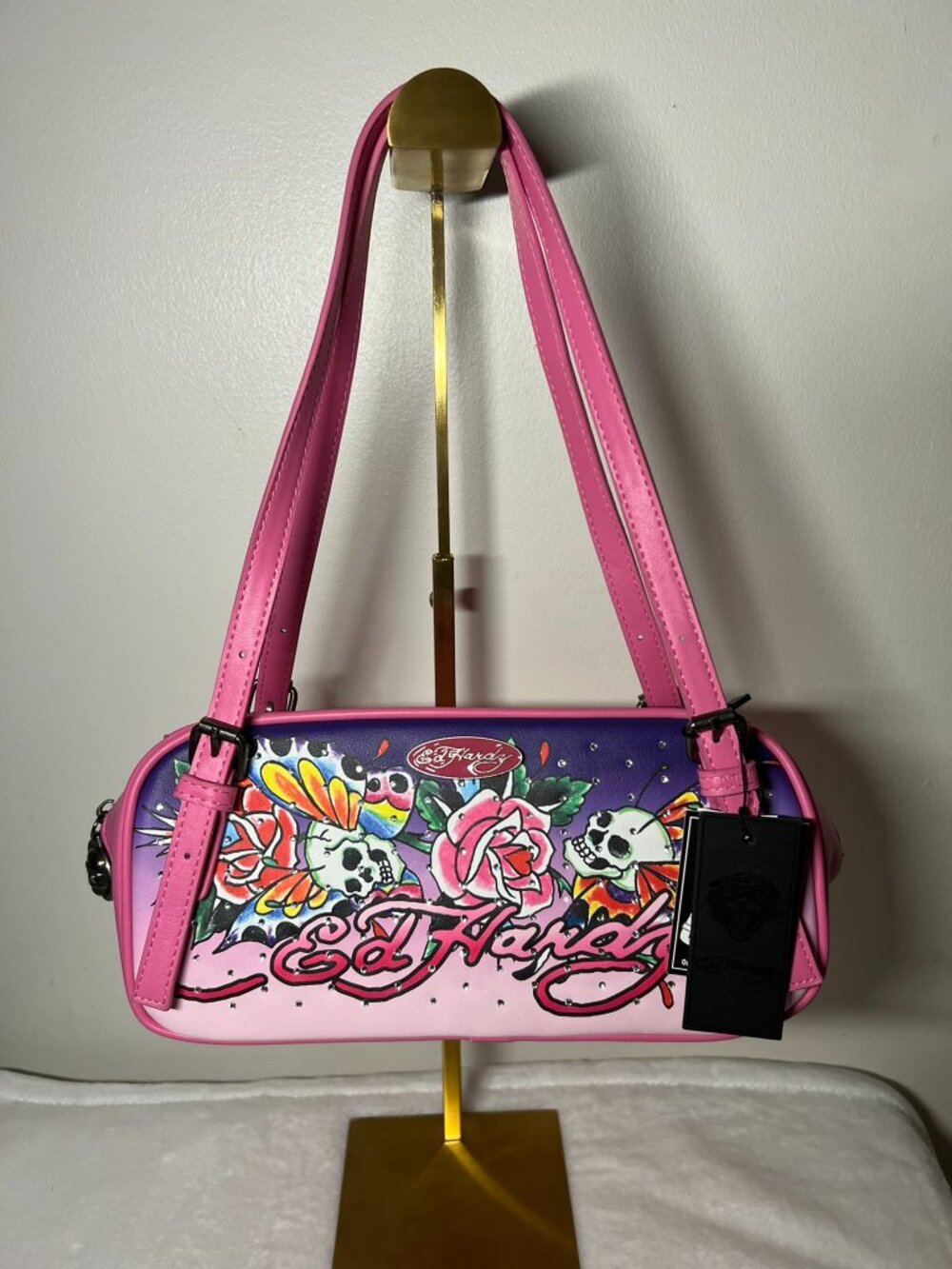 Ed Hardy Pink Tattoo Shoulder Bag NWT